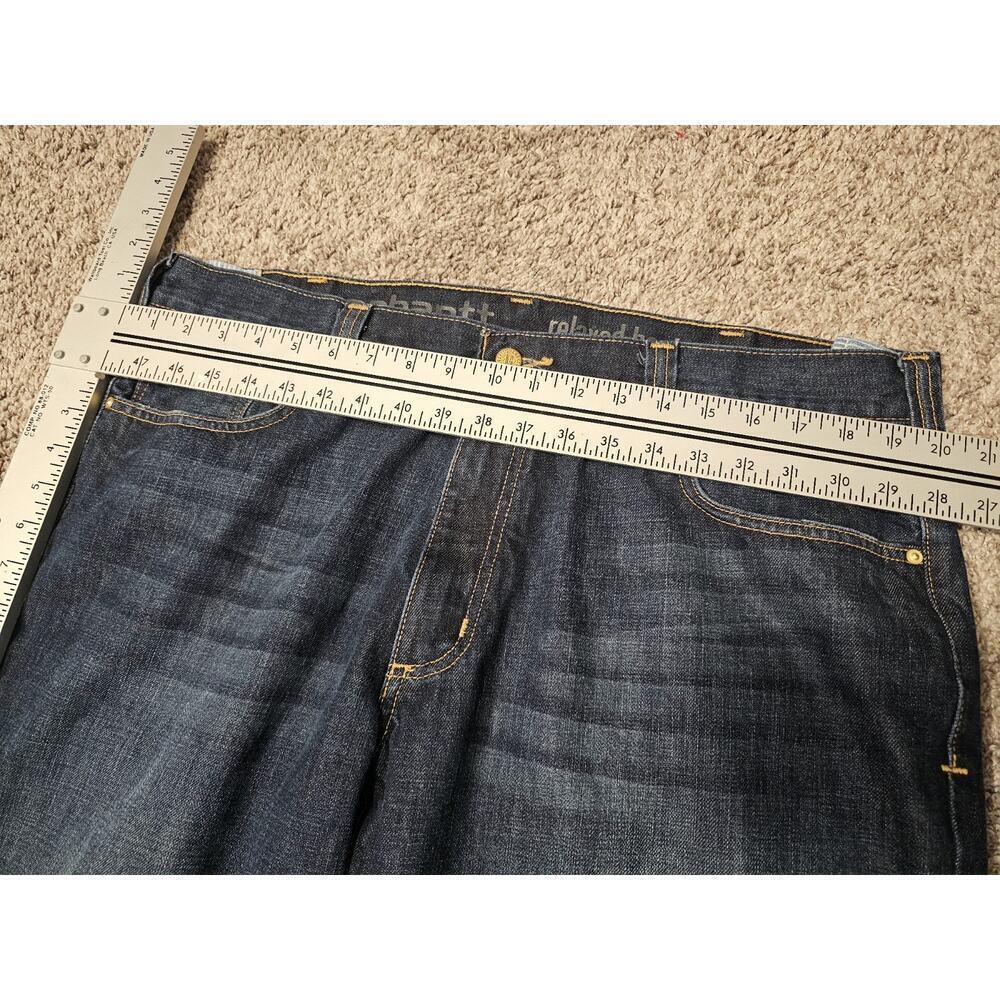 Mens 40X30 Carhartt B310 DRT Relaxed Fit Boot Cut Jeans Distressed - Picture 6 of 9
